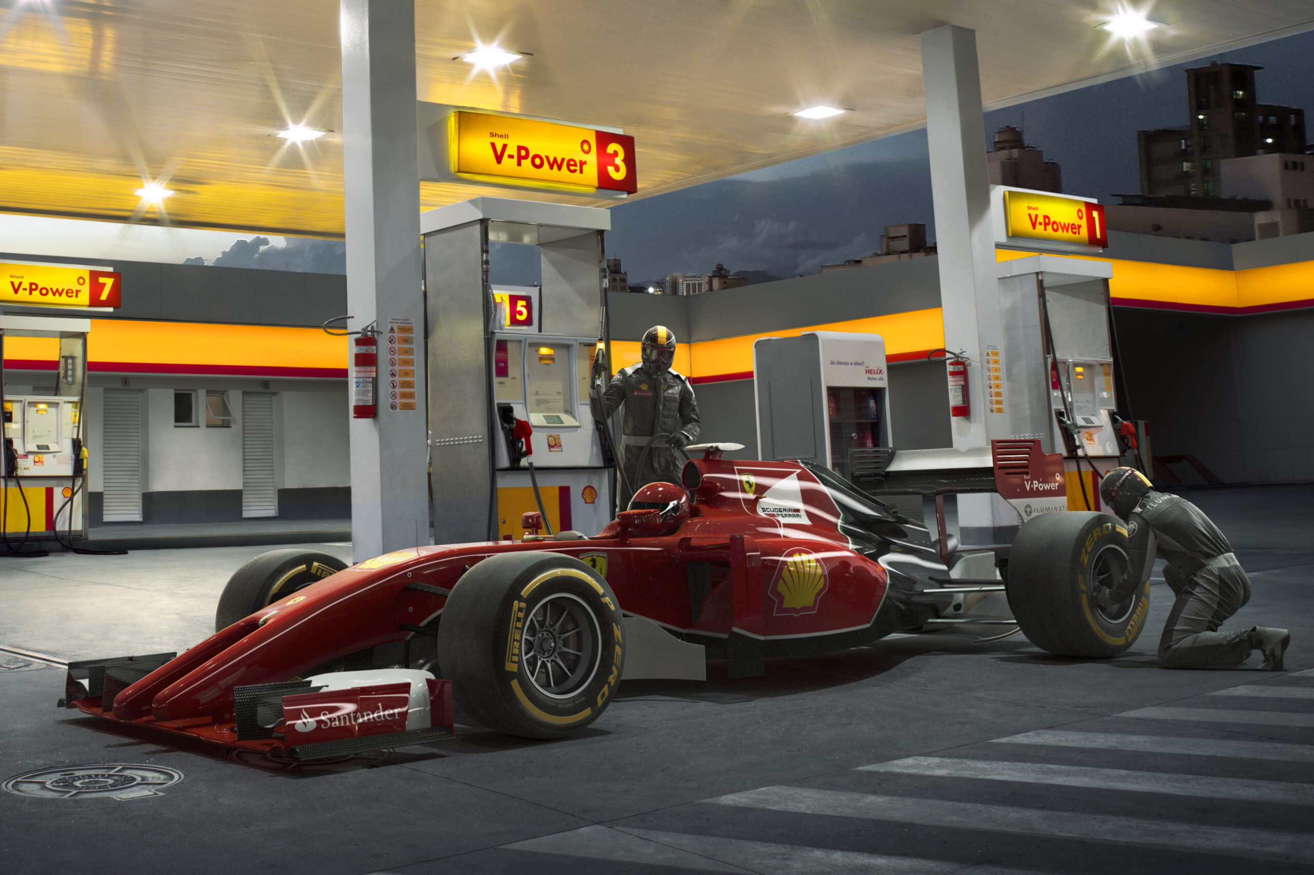 Posto Shell Ferrari Cropado